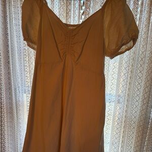 Cream Puff Sleeve Dress